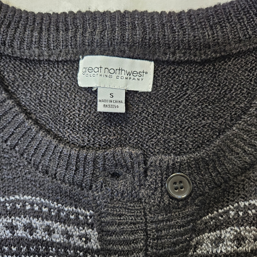 Black & Gray Cardigan - Picture 3 of 4